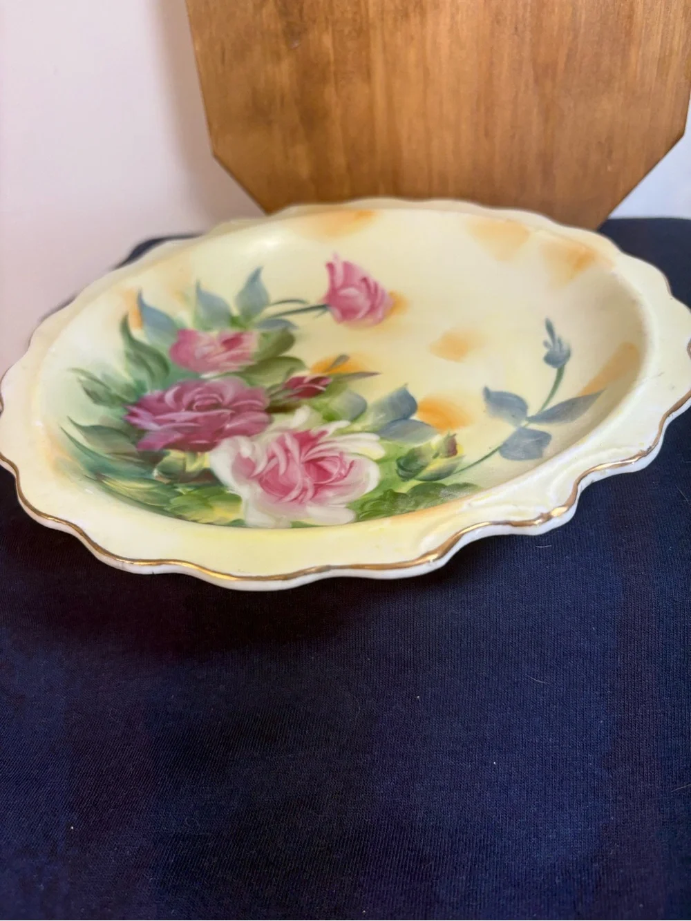 Lefton Cabbage Rose Bowl 5245